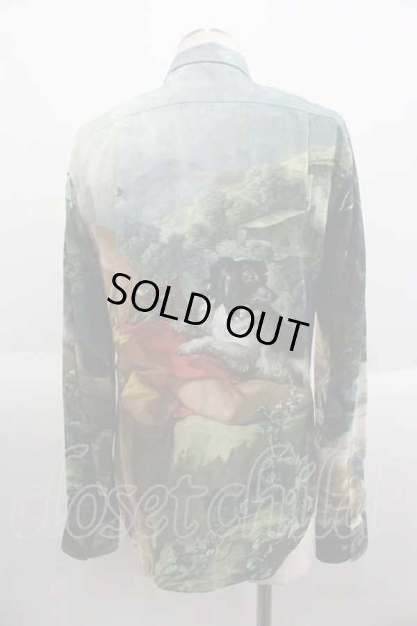 画像2: ヴィヴィアンウエストウッド MAN 中古 / Boucherプリントシャツ 46 グリーン  I-25-05-21-001-bl-HD-ZI (2)