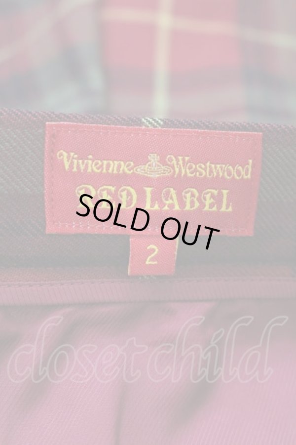 画像3: ヴィヴィアンウエストウッド 中古 / タータンチェックフロントドレープスカート 2 赤チェック  I-25-05-21-045-sk-HD-ZI (3)