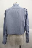 画像2: ヴィヴィアンウエストウッド MAN 中古 / ストライプショートシャツ 46 サックス  I-25-05-21-005-bl-HD-ZI (2)