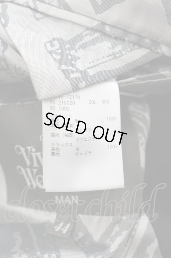 画像5: ヴィヴィアンウエストウッド MAN 中古 / DLジャケットセットアップ 44 黒  I-25-05-21-009-jc-HD-ZI (5)