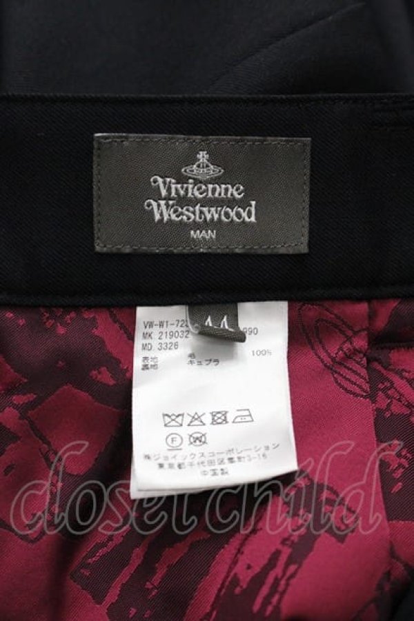 画像3: ヴィヴィアンウエストウッド MAN 中古 / フロントタックパンツ 44 黒  I-25-05-21-010-pa-HD-ZI (3)