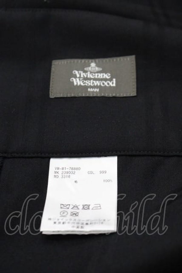 画像3: ヴィヴィアンウエストウッド MAN 中古 / チェックベルトパンツ  黒  I-25-05-21-011-pa-HD-ZI (3)
