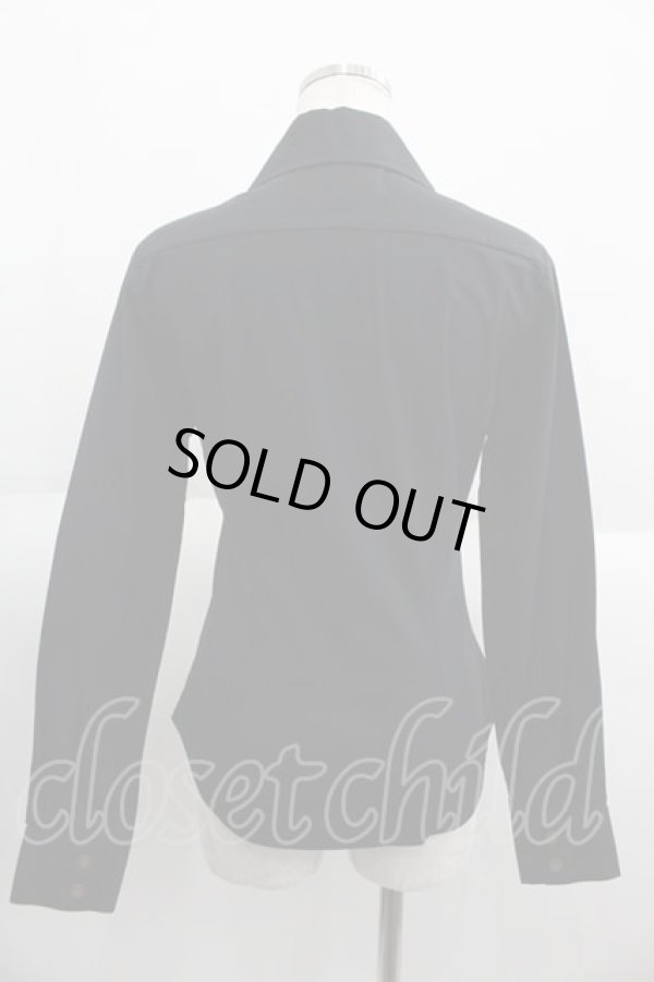 画像2: ヴィヴィアンウエストウッド 中古 / 裾オーブ刺繍ブラウス 1 黒  I-25-05-21-019-bl-HD-ZI (2)