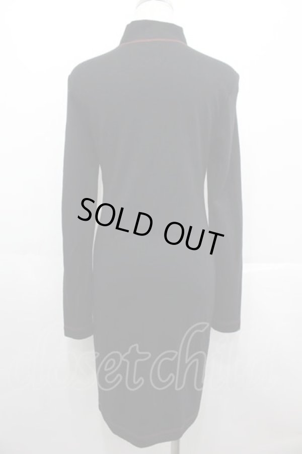 ヴィヴィアン ウエストウッド 刺繍 オーブ リボン ワンピース ニット ブラック ヴィヴィアンウエストウッド 中古 / 単色オーブ刺 ニット