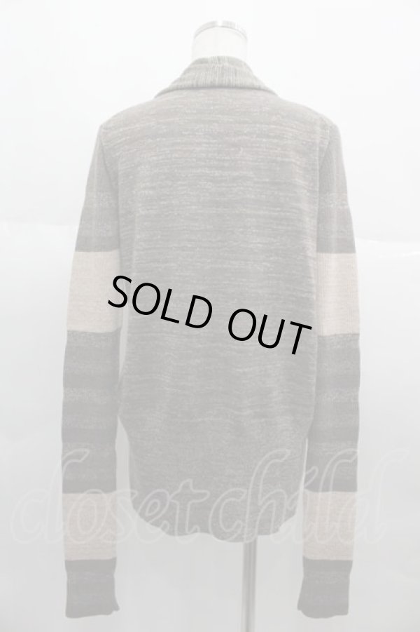 画像2: ヴィヴィアンウエストウッド 中古 / ニットボーダーリボンロングカーデ 3 ブラウンＸ白  I-25-06-25-003-to-HD-ZI (2)