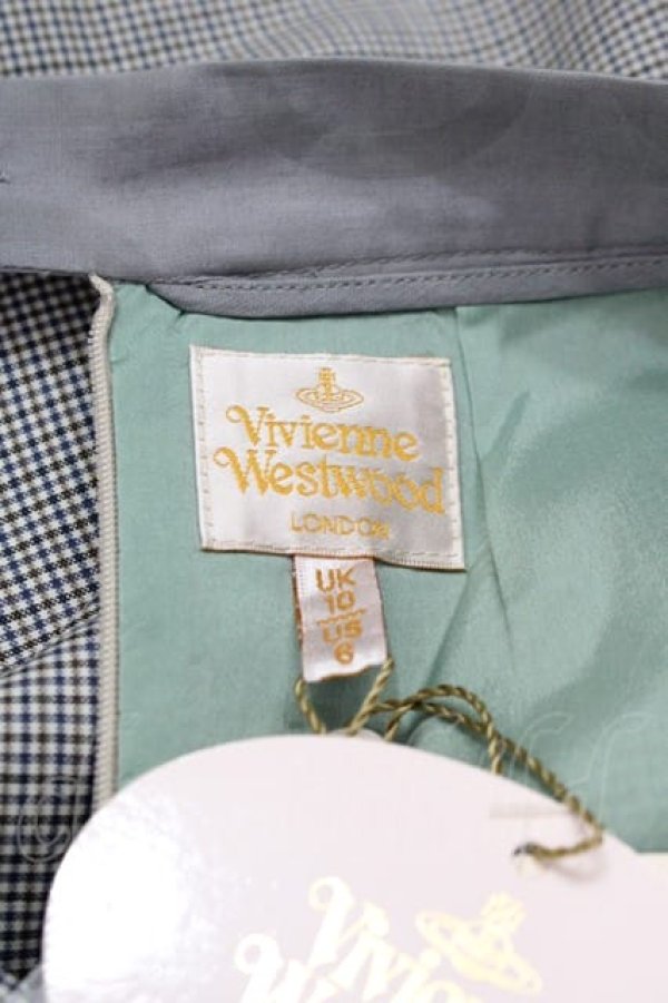 画像3: ヴィヴィアンウエストウッド 中古 / チェックタイトスカート UK10 黒チェック  I-25-06-25-029-sk-HD-ZI (3)