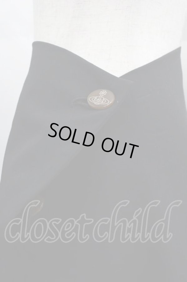 画像3: ヴィヴィアンウエストウッド 中古 / オーブボタンタイトスカート 3 黒  I-25-06-25-033-sk-HD-ZI (3)