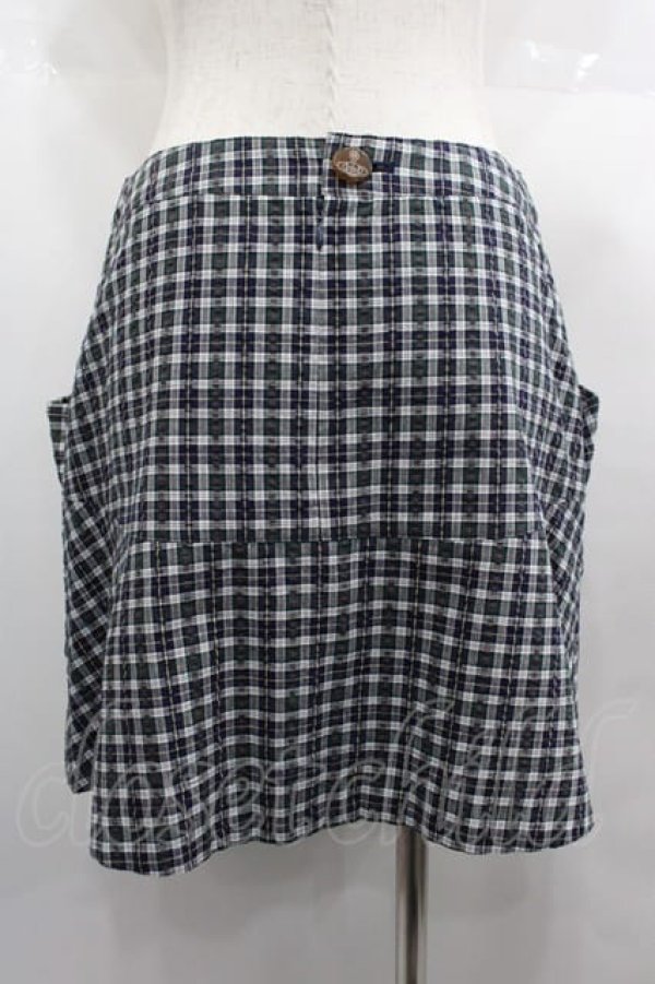 画像2: ヴィヴィアンウエストウッド 中古 / チェックミニタイトスカート 2 黒チェック  I-25-06-25-034-sk-HD-ZI (2)