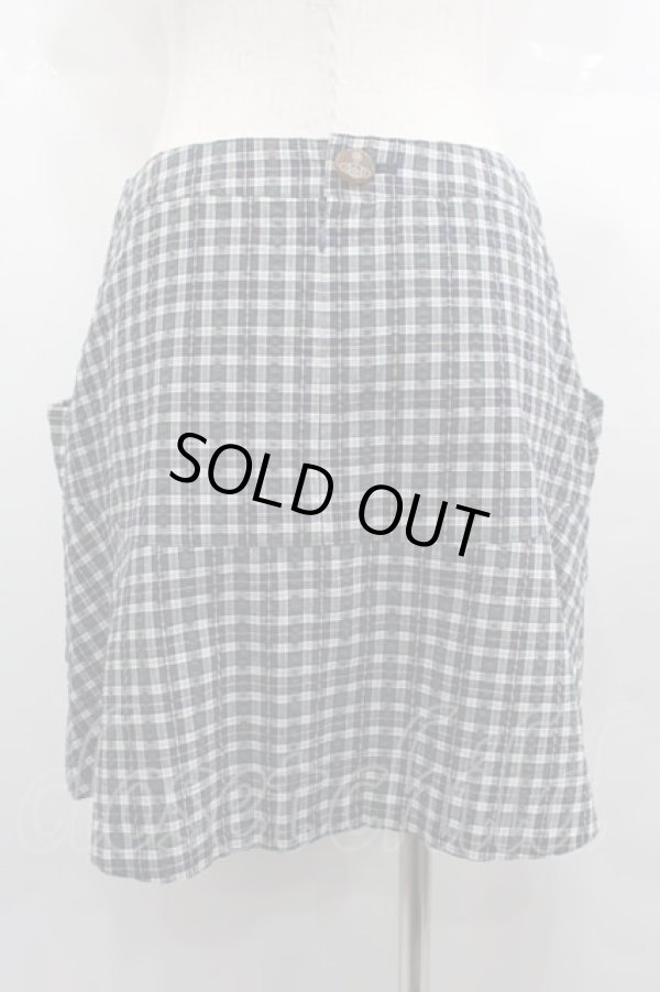 画像2: ヴィヴィアンウエストウッド 中古 / チェックミニタイトスカート 2 黒チェック  I-25-06-25-034-sk-HD-ZI (2)