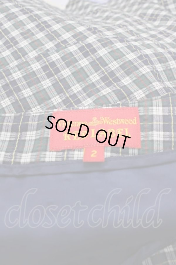 画像4: ヴィヴィアンウエストウッド 中古 / チェックミニタイトスカート 2 黒チェック  I-25-06-25-034-sk-HD-ZI (4)