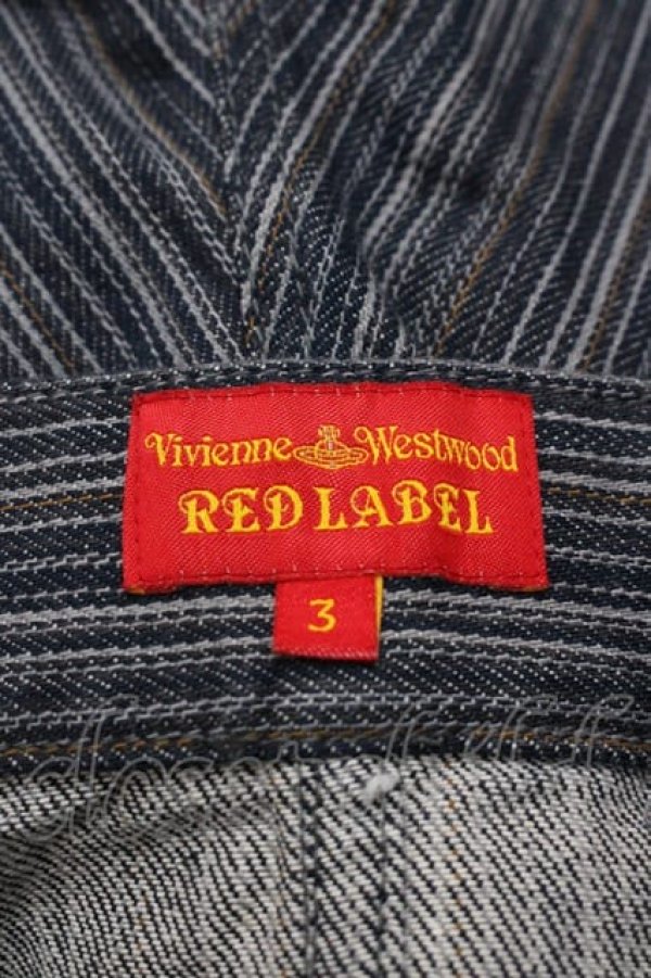 画像5: ヴィヴィアンウエストウッド 中古 / ストライプパンツ 3 青  I-25-06-25-037-pa-HD-ZI (5)