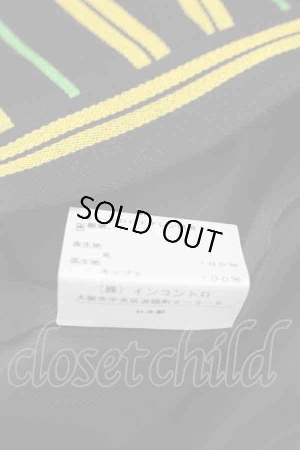 画像4: ヴィヴィアンウエストウッド 中古 / ストライプパンツ 38 黒Ｘ黄色Ｘ緑  I-25-06-25-040-pa-HD-ZI (4)