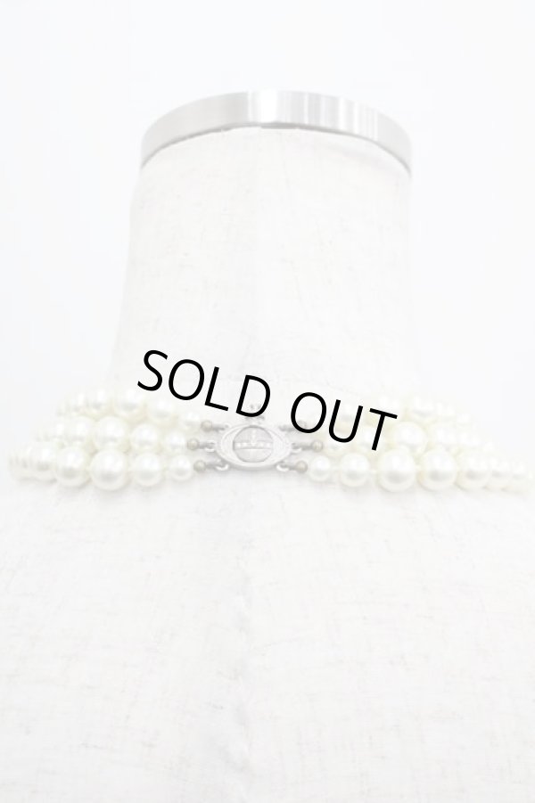 画像2: ヴィヴィアンウエストウッド 中古 / ACC bass relief peal choker  シルバーＸ白  I-25-06-25-041-ac-HD-ZI (2)