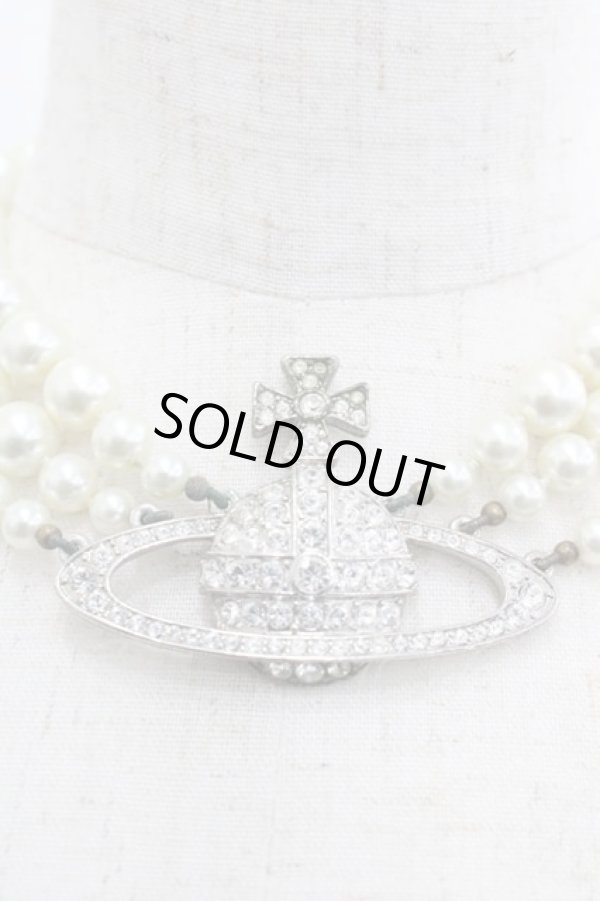 画像3: ヴィヴィアンウエストウッド 中古 / ACC bass relief peal choker  シルバーＸ白  I-25-06-25-041-ac-HD-ZI (3)