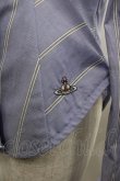 画像3: ヴィヴィアンウエストウッド 中古 / フロントフリルストライプブラウス 00 ブルー  I-25-06-25-005-bl-HD-ZI (3)