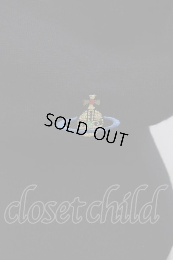 画像3: ヴィヴィアンウエストウッド 中古 / カラーオーブ刺繍ハイネックニット  黒  I-25-06-25-001-to-HD-ZI (3)