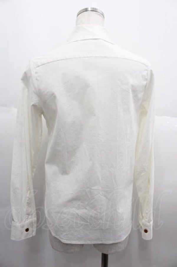 画像2: ヴィヴィアンウエストウッド 中古 / ロゴブラウスハイネックブラウス 2 赤Ｘ白  I-25-06-25-007-bl-HD-ZI (2)