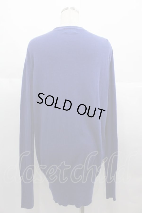 画像2: ヴィヴィアンウエストウッド 中古 / 単色オーブ刺繍ニットカーディガン 3 青  I-25-06-25-009-to-HD-ZI (2)