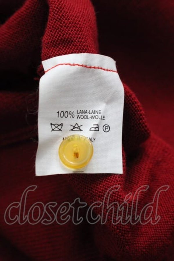 画像5: ヴィヴィアンウエストウッド 中古 / カラーオーブ刺繍ニットカーディガン M 赤  I-25-06-25-011-to-HD-ZI (5)