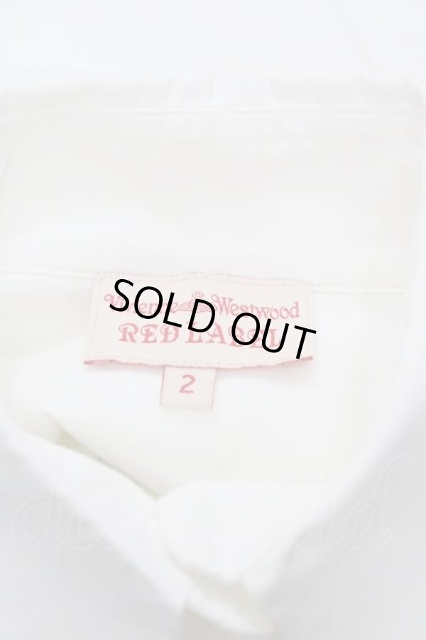 画像4: ヴィヴィアンウエストウッド 中古 / リボンオーブ刺繍ブラウス 2 白  I-25-06-25-012-bl-HD-ZI (4)