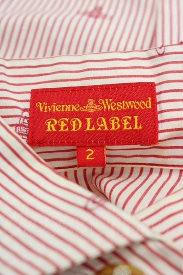 画像7: ヴィヴィアンウエストウッド 中古 / 単色オーブ刺繍ブラウス  白Ｘ赤  I-25-06-25-013-bl-HD-ZI (7)