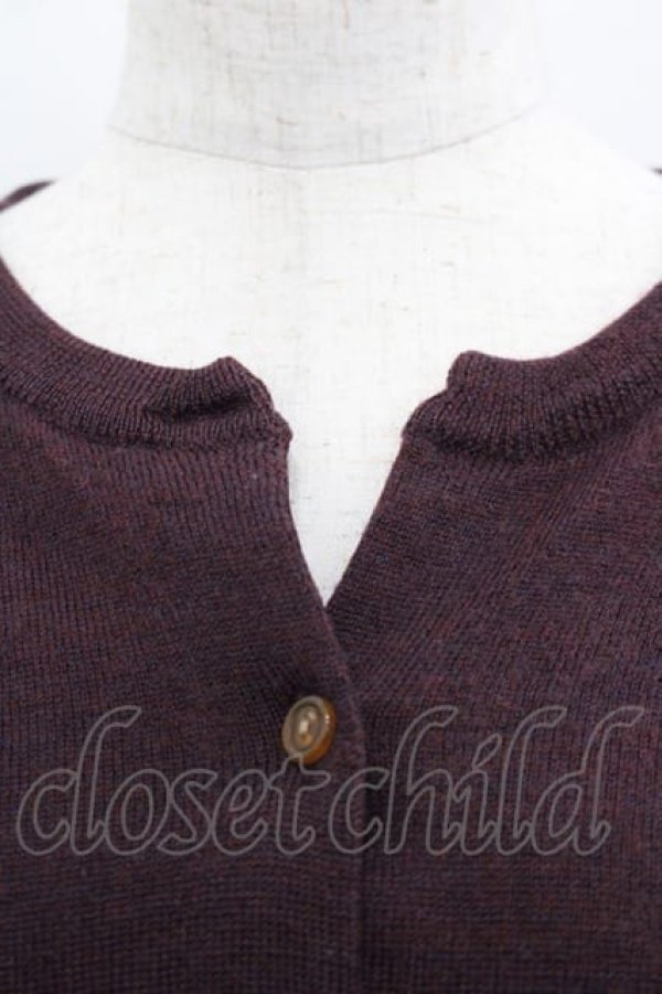 画像4: ヴィヴィアンウエストウッド 中古 / カラーオーブ刺繍ニットカーディガン M パープル  I-25-06-25-014-to-HD-ZI (4)