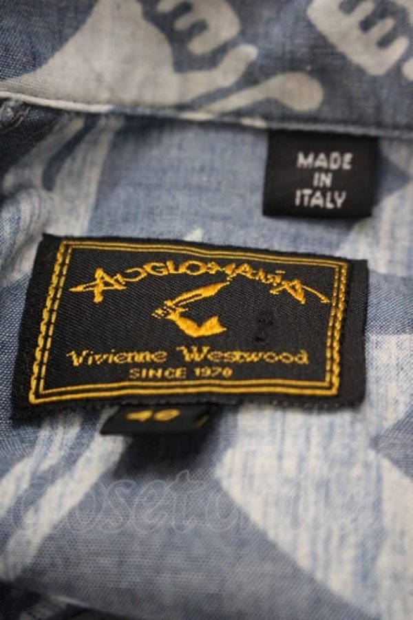 画像3: ANGLOMANIA 中古 / ロゴブラウスミニワンピース 40 サックス  I-25-06-25-020-op-HD-ZI (3)