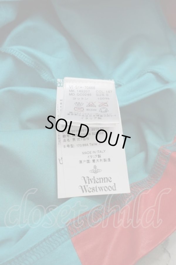 画像5: ヴィヴィアンウエストウッド MAN 中古 / ラメドクロプリントTシャツ S イエローＸ青  I-25-07-16-021-to-HD-ZI (5)