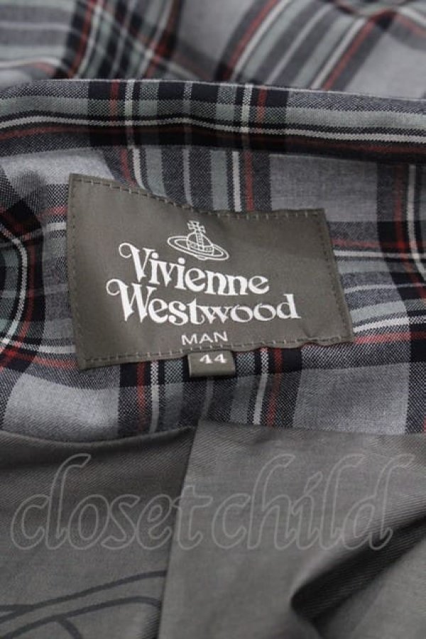 画像3: ヴィヴィアンウエストウッド MAN 中古 / アラベスクジャケット 44 グレーチェック  I-25-07-16-003-jc-HD-ZI (3)