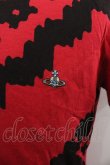 画像5: ヴィヴィアンウエストウッド MAN 中古 / オーブ刺繍ヒシ形プリント半袖カットソー 44 赤Ｘ黒  I-25-07-16-028-to-HD-ZI (5)