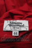 画像6: ヴィヴィアンウエストウッド MAN 中古 / オーブ刺繍ヒシ形プリント半袖カットソー 44 赤Ｘ黒  I-25-07-16-028-to-HD-ZI (6)
