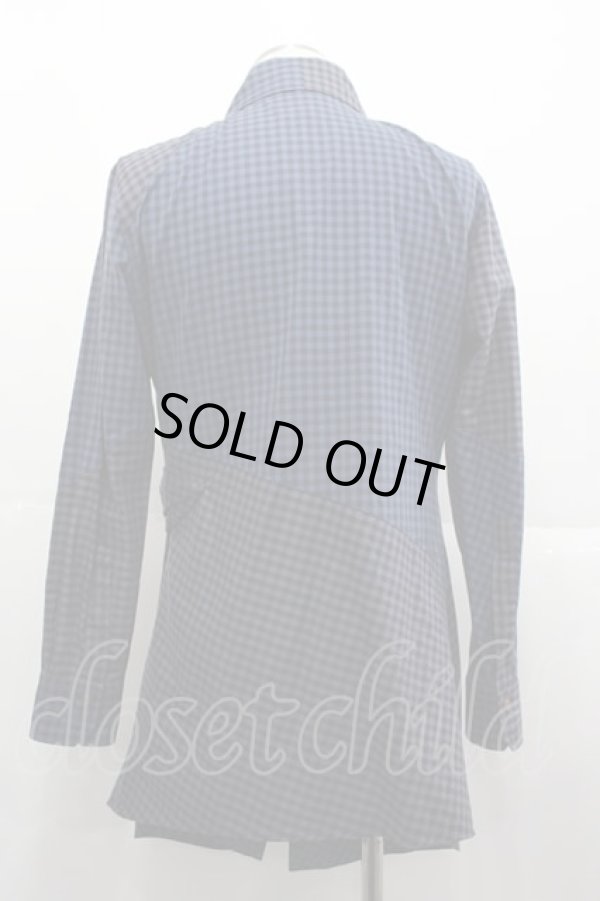 画像2: ヴィヴィアンウエストウッド MAN 中古 / チェック切替シャツ 44 青チェック  I-25-07-16-035-bl-HD-ZI (2)