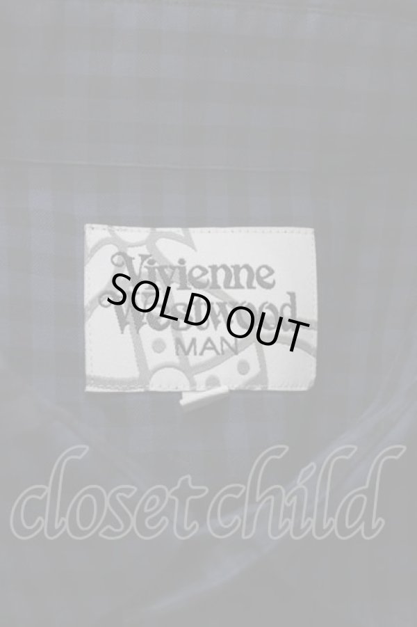 画像5: ヴィヴィアンウエストウッド MAN 中古 / チェック切替シャツ 44 青チェック  I-25-07-16-035-bl-HD-ZI (5)