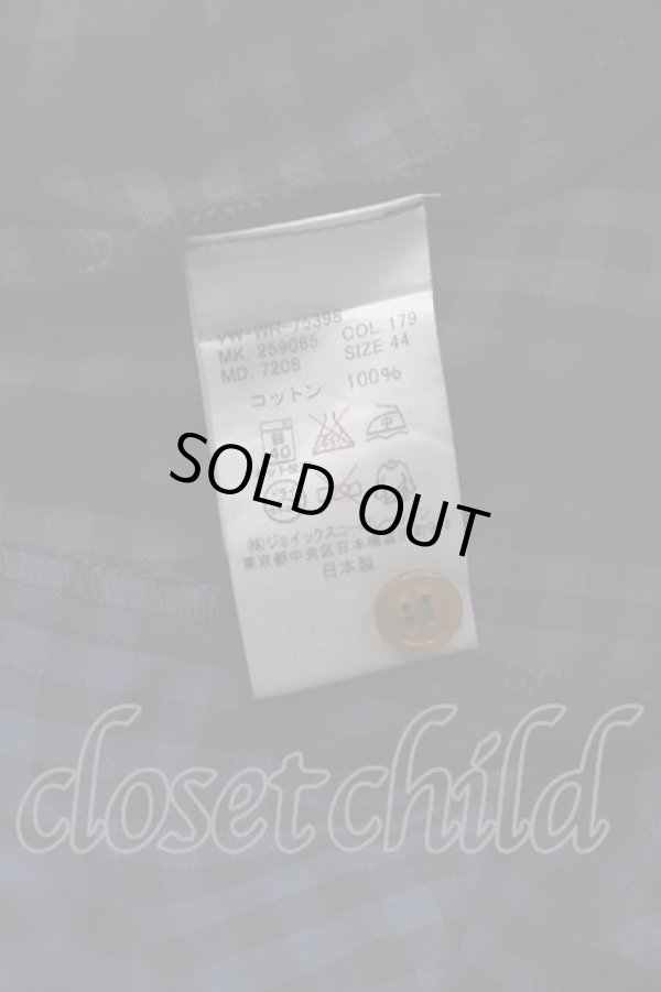 画像6: ヴィヴィアンウエストウッド MAN 中古 / チェック切替シャツ 44 青チェック  I-25-07-16-035-bl-HD-ZI (6)