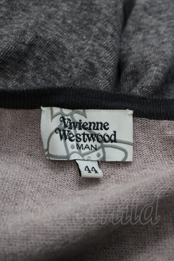 画像4: ヴィヴィアンウエストウッド MAN 中古 / サティアレイヤードニット 44 グレー  I-25-07-16-036-to-HD-ZI (4)
