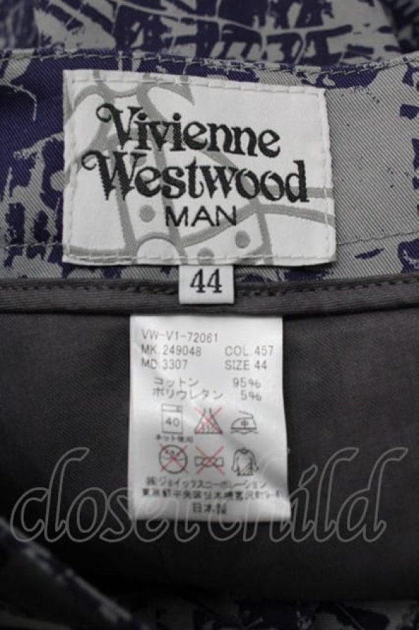 画像4: ヴィヴィアンウエストウッド MAN 中古 / チェックティルケトラウザーパンツ 44 グレーチェック  I-25-07-16-038-pa-HD-ZI (4)