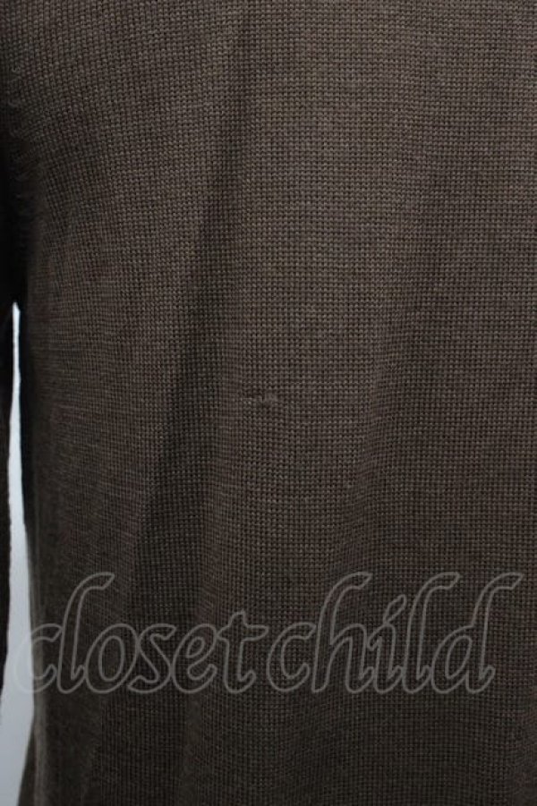 画像5: ヴィヴィアンウエストウッド MAN 中古 / オーブ刺繍縁デザインニットカーディガン 44 ブラウン  I-25-07-16-005-to-HD-ZI (5)