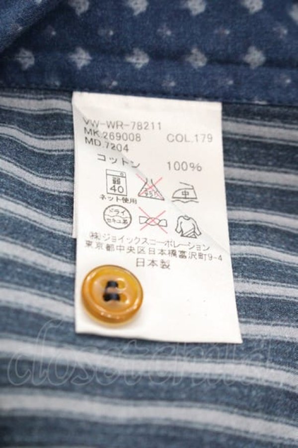 画像6: ヴィヴィアンウエストウッド MAN 中古 / パッチワーク風シャツ 44 青  I-25-07-16-006-bl-HD-ZI (6)