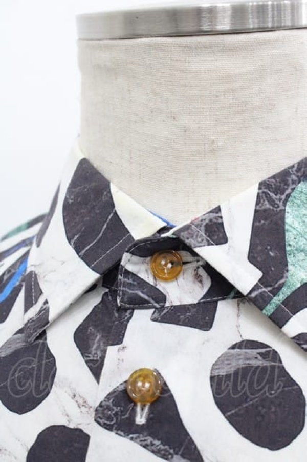 画像4: ヴィヴィアンウエストウッド MAN 中古 / ピエトラデューラオジークラークシャツ 44 白Ｘ黒Ｘ青Ｘ赤  I-25-07-16-009-bl-HD-ZI (4)