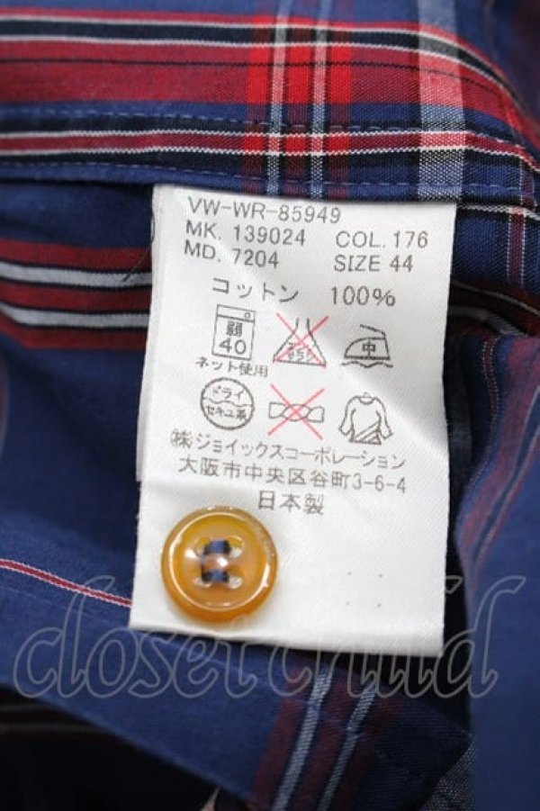 画像6: ヴィヴィアンウエストウッド MAN 中古 //オジークラークタータンシャツ 44 青Ｘ赤チェック  I-25-07-16-012-bl-HD-ZI (6)