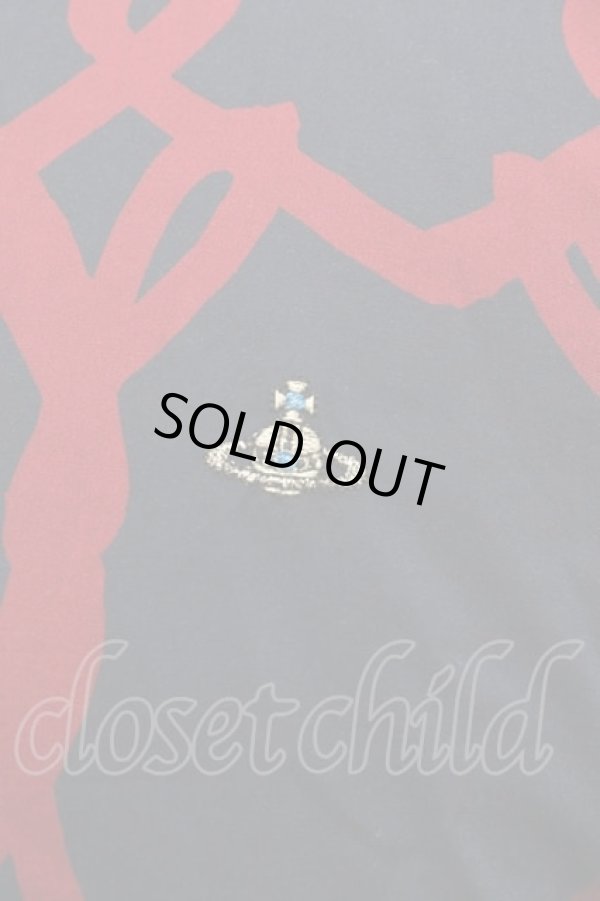 画像3: ヴィヴィアンウエストウッド MAN 中古 / チェーンオーブシャツ 44 紺Ｘ赤  I-25-07-16-002-bl-HD-ZI (3)