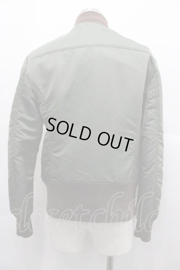 画像2: ヴィヴィアンウエストウッド MAN 中古 / MA-1 RIDERS JACKET 46 カーキＸブラウン  I-25-07-16-014-jc-HD-ZI (2)
