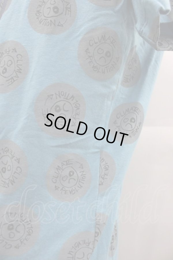 画像3: ヴィヴィアンウエストウッド MAN 中古 / ドルプリント半袖ロングカットソー 44 青Ｘグレー  I-25-07-16-017-to-HD-ZI (3)