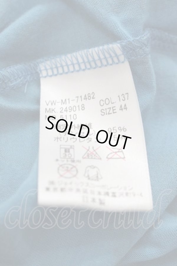画像5: ヴィヴィアンウエストウッド MAN 中古 / ドルプリント半袖ロングカットソー 44 青Ｘグレー  I-25-07-16-017-to-HD-ZI (5)