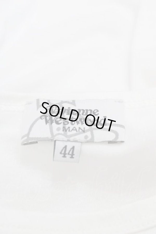画像4: ヴィヴィアンウエストウッド MAN 中古 / ネックレスプリントカットソー 44 白Ｘゴールド  I-25-07-16-019-to-HD-ZI (4)