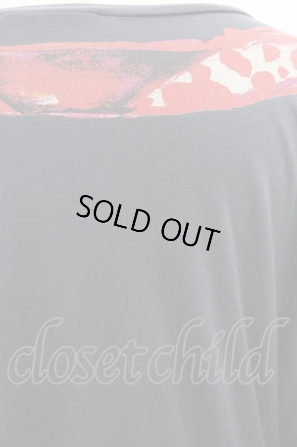 画像3: ヴィヴィアンウエストウッド 中古 / スカーフダマシ絵カットワンピース  グレーＸ赤  I-25-07-30-020-op-HD-ZI (3)