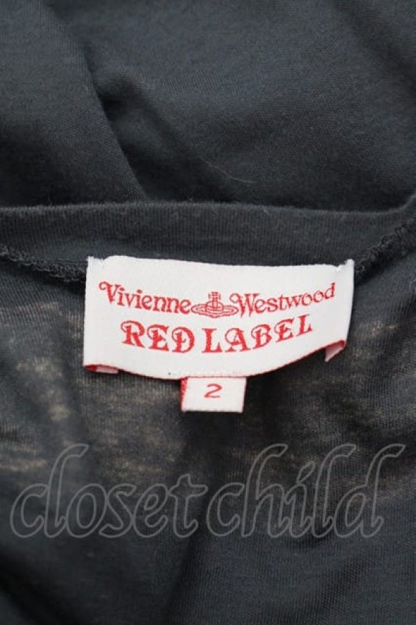 画像4: ヴィヴィアンウエストウッド 中古 / スカーフダマシ絵カットワンピース  グレーX赤  I-25-07-30-020-op-HD-ZI (4)