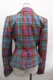 画像2: ヴィヴィアンウエストウッド 中古 / DRUNKEN TAILORED JACKET 40 青Ｘ赤チェック  I-25-07-30-021-jc-HD-ZI (2)