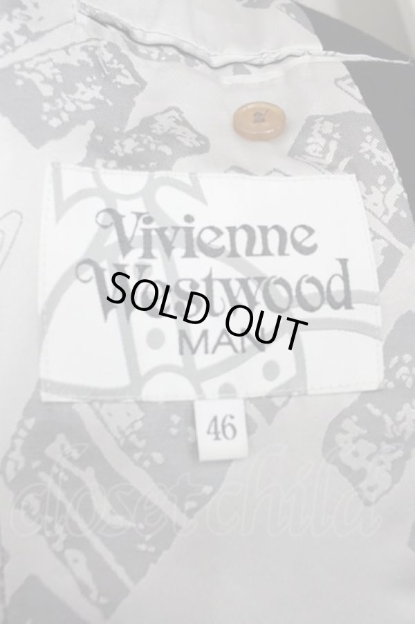 画像3: ヴィヴィアンウエストウッド MAN 中古 / MINT COLLAR WOOL COAT 46 黒  I-25-07-30-023-co-HD-ZI (3)