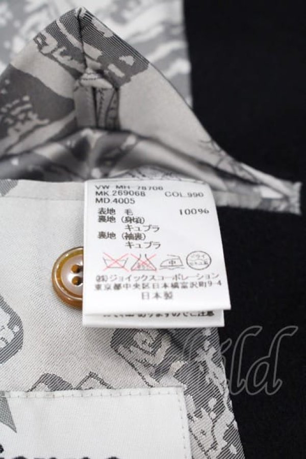 画像4: ヴィヴィアンウエストウッド MAN 中古 / MINT COLLAR WOOL COAT 46 黒  I-25-07-30-023-co-HD-ZI (4)